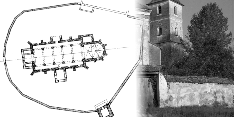 The ring wall of the fortified church in Botos in Transylvania