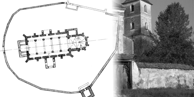 Zidul de incinta al bisericii fortificate din Botos din Transilvania